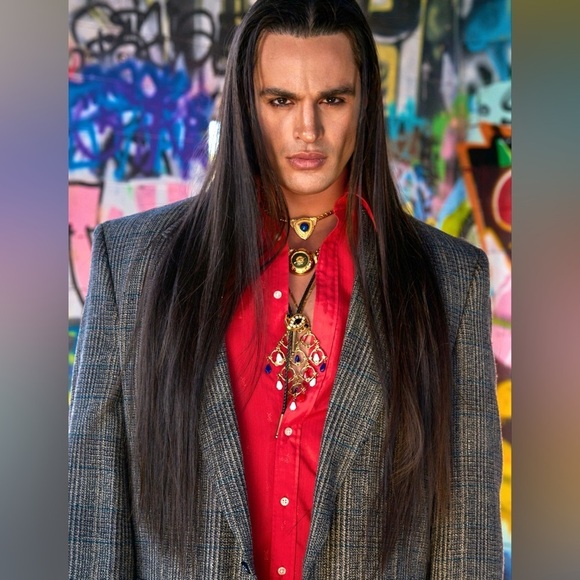 Guy Laroche Vintage 100% Silk Plaid Blazer 46 L - Picture 1 of 9